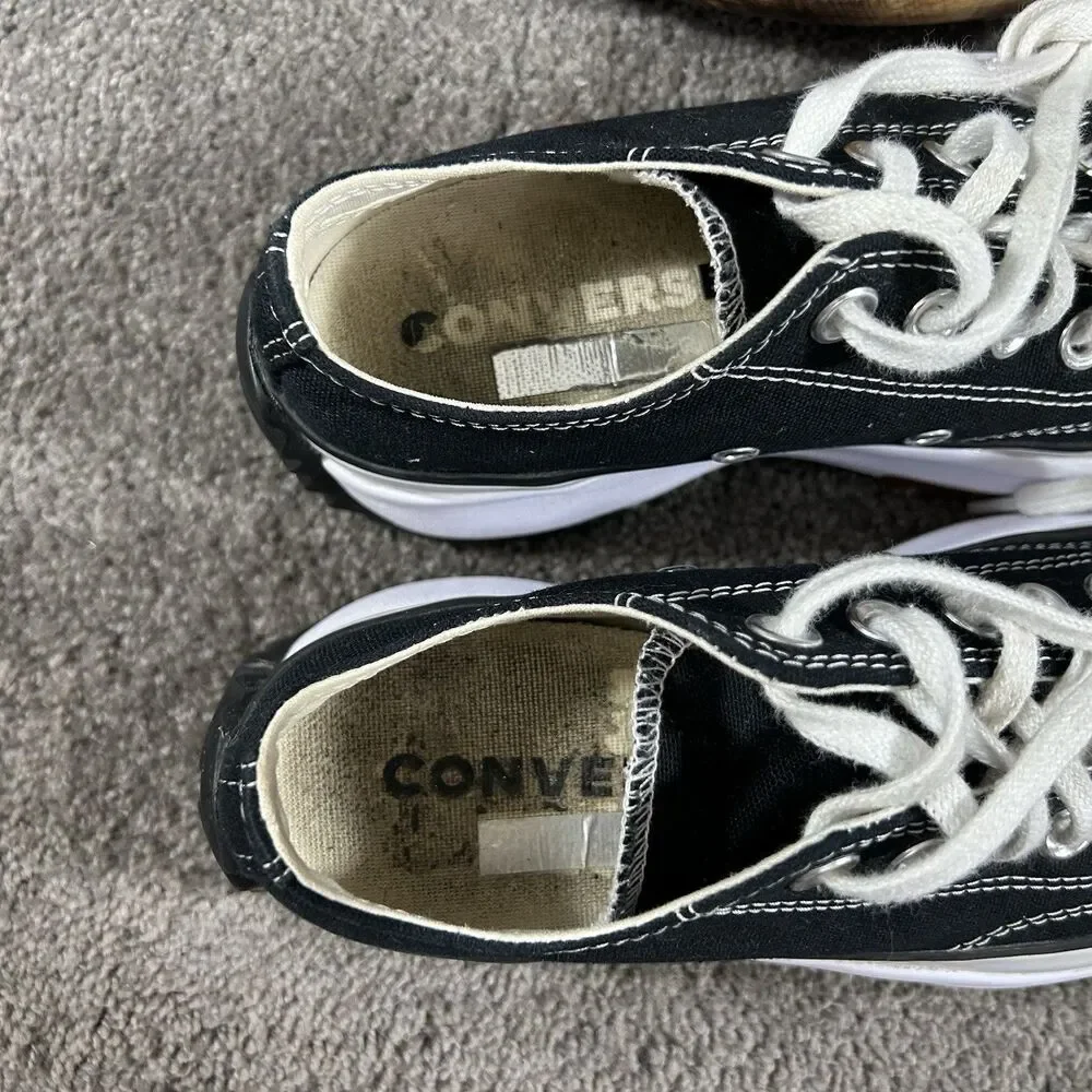 Converse Run Star Hike Ox Low Top Women’s Size 6 Black White Gum Platform Shoes